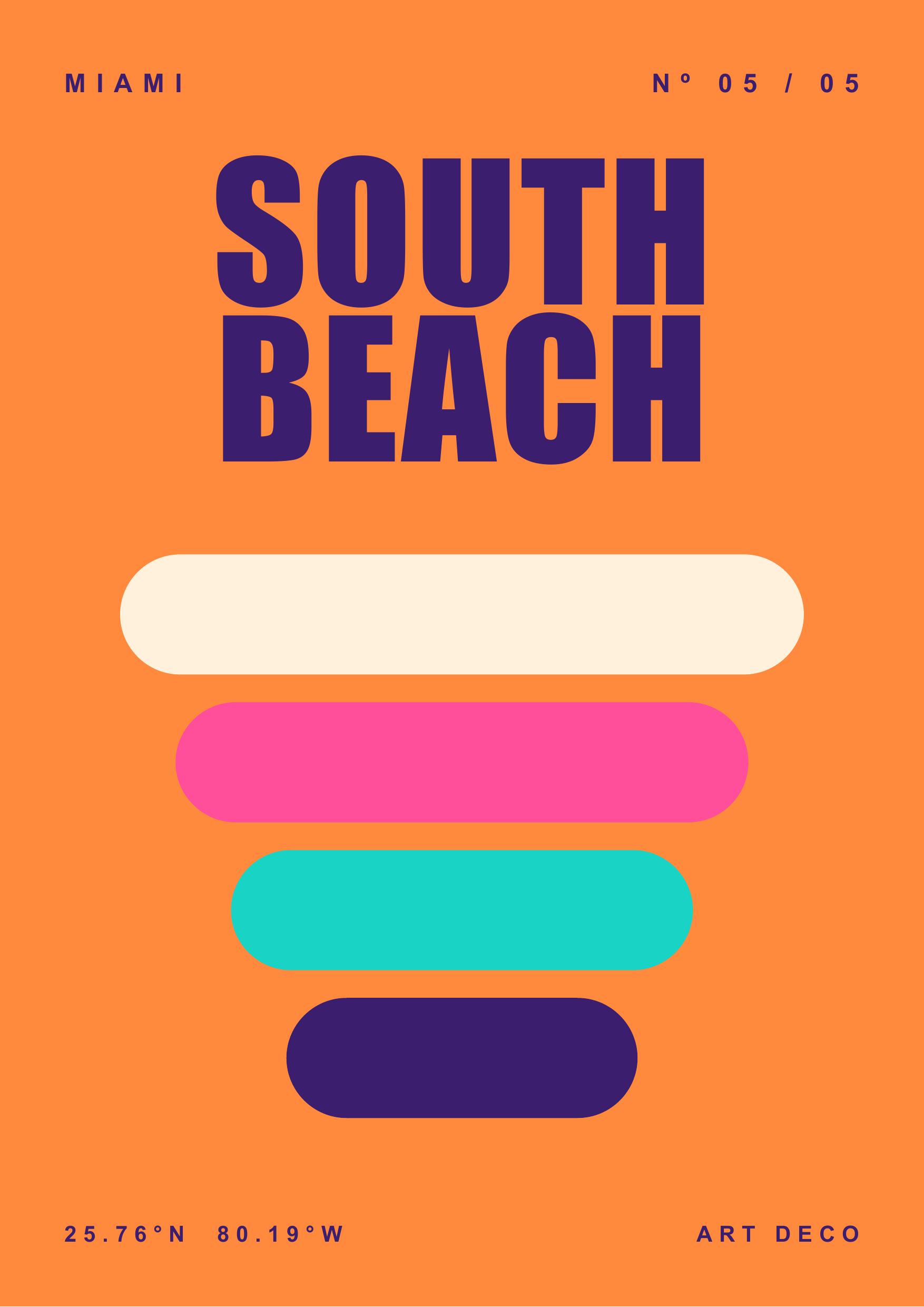Affiche South Beach de Wone Studio, miami · 05 / 05