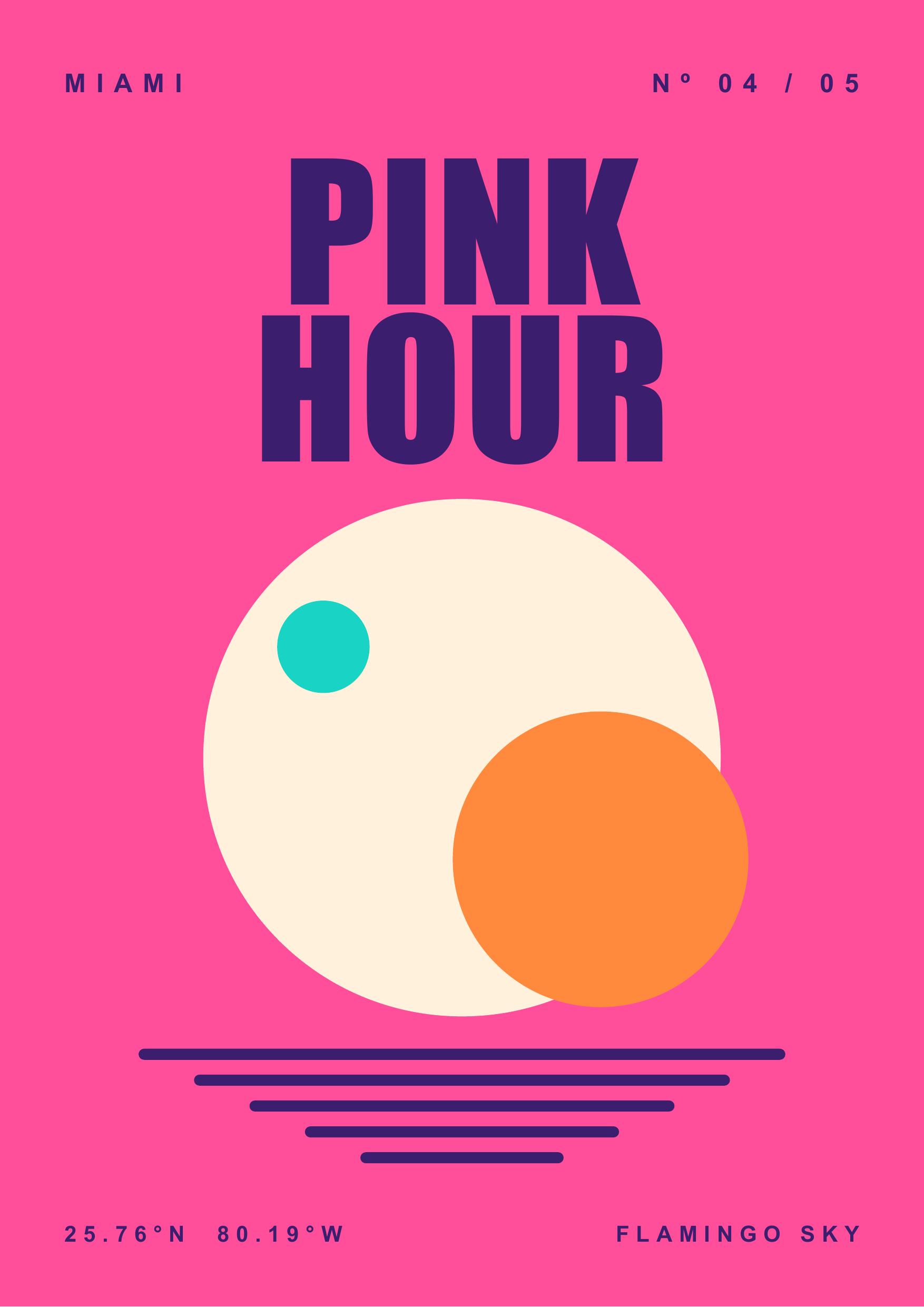 Affiche Pink Hour de Wone Studio, miami · 04 / 05